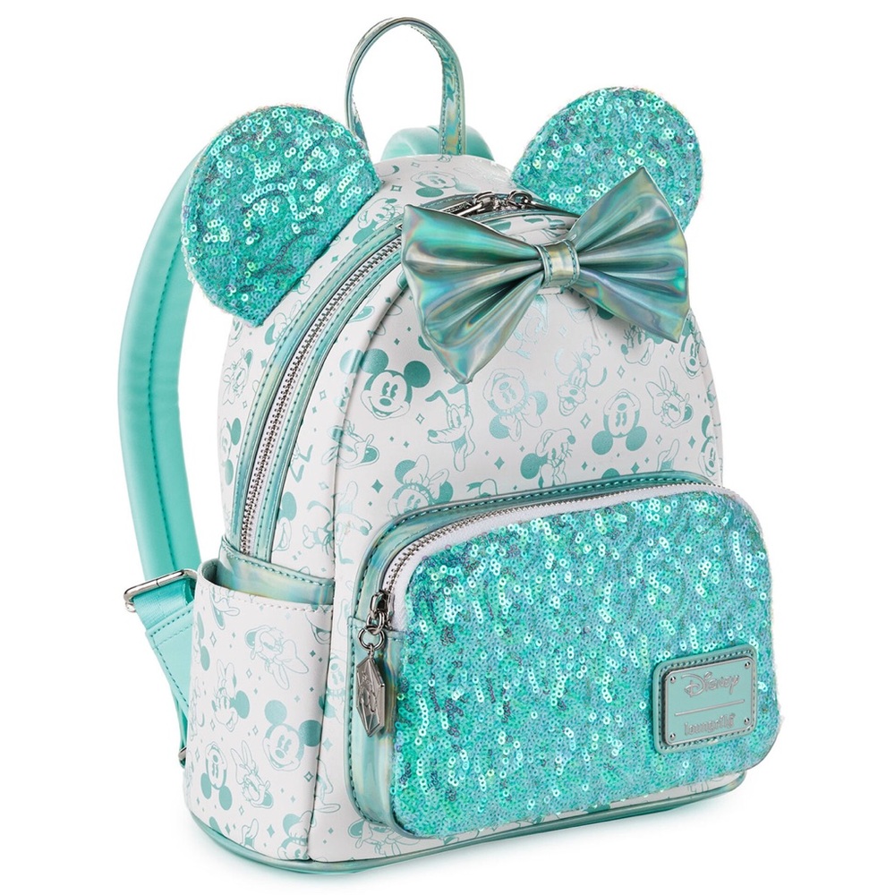 NWT Disney Loungefly 100 Years of Wonder Holographic Mini Backpack